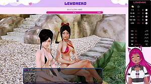 Втубер Льюднеко играет в Хареме Отель с эльфийской горничной 12