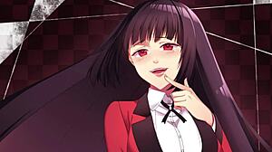 jabami yumeko在Hentai Femdom骰子游戏中抓住你作弊