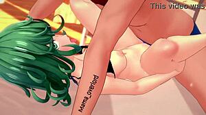 Татсумаки в бикини и мрежести чорапи ебе нецензурирано здраво