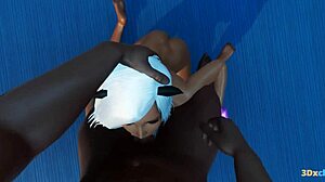 Vruća devojka jebana u dupe od BBC-a u bazenu POV