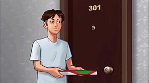 Summertime Saga 0.20 présente belle-mère rousse excitée qui crève d'envie d'une grosse bite jeune 18+.