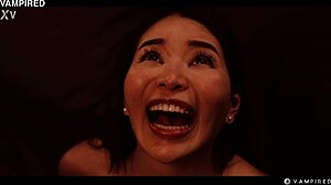 Вампир порно трейлър с Rikako Katayama и Nancy Ace в готически азиатски лесбийски доминация с мокро триене