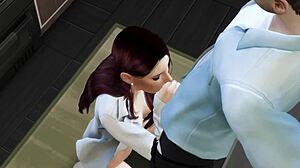 Sex i køkkenet bliver hardcore! Simlish Dzire S2 E3 3D Hentai Milf Fisse Lick!