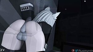 Anti принимает грубый доггистайл с камшотом в тугую попку