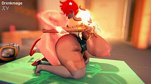 Ehi, Lei Non Lo Lascia Allenare Con Le Sue Tette 3D Giganti Intorno!