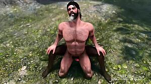 Skyrim гей порно удря силно с външна езерна акция! По дяволите, това е сурово!