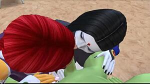 Raven și Starfire în triplu sălbatic Titan POV