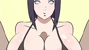 Хината Хюга доставя зашеметяваща титджоб в тази страстна Наруто хентай сцена.