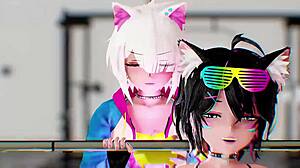 Futanari conga dostarcza hardcore akcji analnej