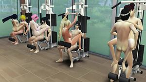 Наруто Хентай Эп 67: Хината, Сакура, Ино, Тентен трахают в эротичной спортивной одежде!