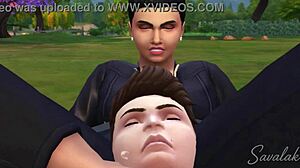 Ларисса, восточная фемдом, доминирует над молодым парнем 18+ в рестлинг фетиш анимации.