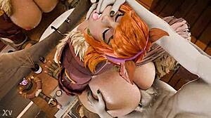 Aak tuče squirrel devojku sa glasnim stenjanjem, tako vruće