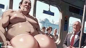 Анал секс оргазм в догги стиле с милой большой сиськой в AI мульт порно