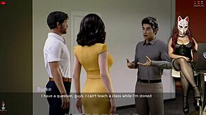 Мисс Денверс в эпизоде 53 показывает большие сиськи в чулках. Готова к уроку?