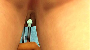 少女在3D迪士尼中用BDSM和大鸡巴测试