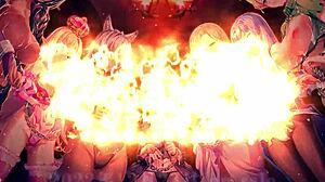 Hé, láttál már hercegnő kurvákat, akik elmerülnek a kéjben? Kuroinu Gaiden trailer vad csoportszex akcióval!