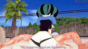 Gwen tvrdě jebá na pláži v 3D Total Drama