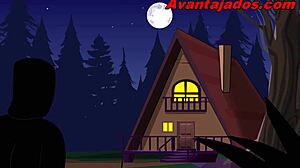 V koči debeli gej fant vpleten v divjo komično hentai zabavo