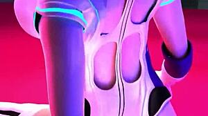 Anime-Manga-Mädchen heiße Solo-Session mit 18