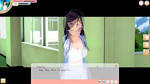 Tienermeid geneukt in hondjeshouding in klaslokaal hentai