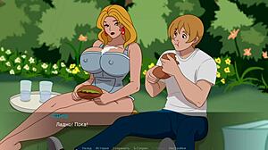 โสเภณีบลอนด์ แสดงหัวนมและหีในเกมเพลย์บ้านลับ