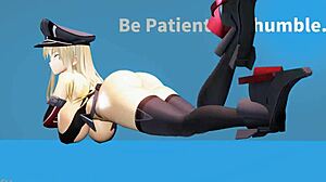 تحفيز التمرين يتحول إلى ساخن مع بنت أنمي 3دي كبيرة الصدر. مهووس بمنحنياتها!