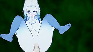 Η Kindred εισβάλλεται με blowjob και creampie σε LoL hentai Koikatsu