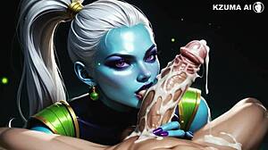 Γεια, κοίτα τη Βάντος με αυτόν τον μεγάλο κωλό να πιπιλάει σκληρά;