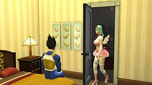 Dragon Ball Эп 03: Bulma, потрясающая жена, жестко взята Vegeta. Измена с вибрациями мачехи