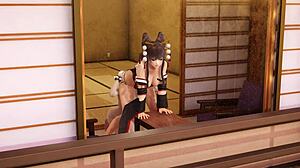 i’m obsessed with chunli and nyotengu’s lesbian kisses in 3d cartoon streets!