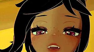 Лейли получает кремпай в комнате отдыха во время ASMR VR ролевой игры