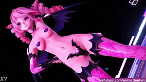 Gadis Anime Menari Gerakan Seksy Panas