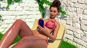 Moj Bimbo San 10: Maćeha Milf pokazuje lažne sise dok baštovani. Žudi za kurcem svog pastorka! 😍