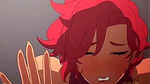 Rossa Distrutta da Creampie Anale Backshot