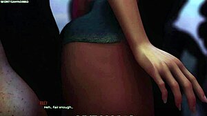 يعلم أخته غير الشقيقة مهارات القبل في لعبة إباحية ثلاثية الأبعاد ديزيريوم 03!