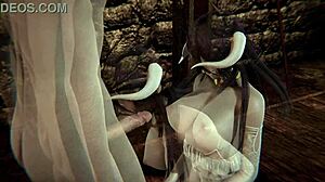 Хардкор секс с Алbedo: 3D хентай нецензурирано действие