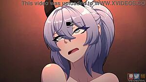 Service med Saki i 4K - stor kuk creampie i tight anime rumpa