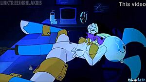 Jenny Wakeman naznačuje akci s kundičkou a prsy