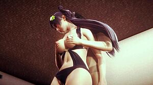 3D 헨타이 베이비 큰 가슴 마사지, 블로잡, 핸드잡, 딥스로트, 하드코어 보지 액션, 아시안 가슴 플레이