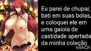 Jerk off instruktioner med hentai Rias oversat