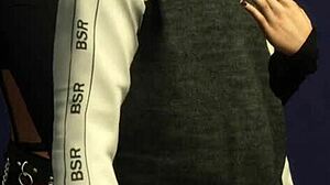 Студентка в юбке и леггинсах сталкивается с межрасовым гангбангом с монстр-членами