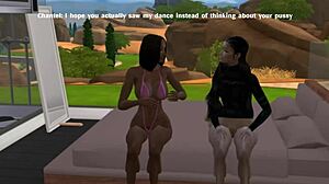 Hei, tror du det blir frekt i simvillage med pappa ute på ranchen?