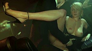 Lunafreya bere hluboké nárazy v deštivé noci s intenzivní 3D SFM fantasy akcí.