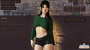 Exhibitionistka Lisa dráždí Justina felací a creampie ve skupinové hentai scéně