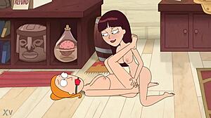 В этом диком хентае Рика и Морти беременная Саммер объединяется со Стейси для интенсивного действия