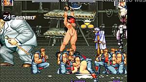 Dead or Alive hentai fitur Mai Shiranui di gangbang liar creampie dari belakang gaya Mugen