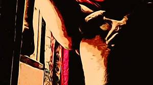 หมาป่าชั่วจุดไฟในสนามเด็กเล่นการผจญภัยการ์ตูน