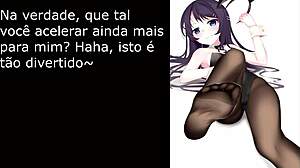 Mai Sakurajima geeft femdom voet vernedering aan Fail Nut November met CFNM aftrek instructies