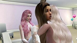 Jeg elsker vores særlige nat med fire lesbiske piger strapon blowjob og hundestilling gruppe knepning