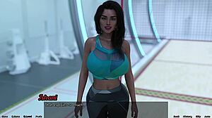 Меня так тянет к этой миниатюрной 18+ брюнетке, пялящейся на гигантские сиськи пышной милф в наряде